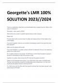 Georgette's LMR 100%  SOLUTION 2023//2024