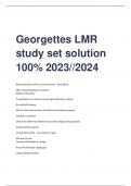 Georgettes LMR  study set solution  100% 2023//2024