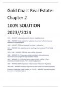 Gold Coast Real Estate:  Chapter 2 100% SOLUTION  2023//2024