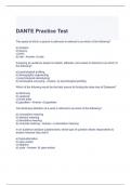 DANTE Practice Test -Answered