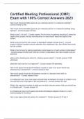 Certified Meeting Professional (CMP) Exam with 100% Correct Answers 2023  How much horizontal table space do you need per person in a classroom setting? - Correct answer-2 feet How much horizontal table space do you need per person in a classroom setting 