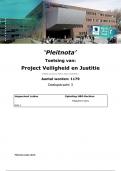 criminologische analyse en pleitnota, project veiligheid en justitie