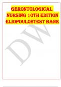 Gerontological Nursing 10th Edition Eliopoulos Test Bank