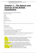 AQA Politics Paper 1 UK Constitution Essay Plans