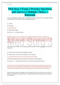 Med Surg 3 Exam 3 Practice Questions and Answers| Multiple Choice) + Rationale