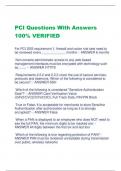 PCI Questions With Answers  100% VERIFIED