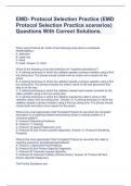 EMD- Protocol Selection Practice (EMD Protocol Selection Practice scenarios)  Questions With Correct Solutions.