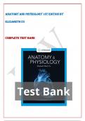 Anatomy and Physiology 1st Edition by Elizabeth Complete Test Bank