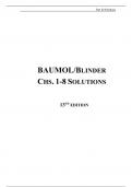 BAUMOL/BLINDER CHS. 1-8 SOLUTIONS  13TH EDITION - BAUMOL/BLINDER CHS. 1-8 SOLUTIONS  13TH EDITION (All Answers are Correct)