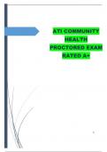 ATI COMMUNITY HEALTH PROCTORED EXAM RATED A+