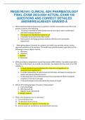 REGIS NU 641 CLINICAL ADV PHARMACOLOGY  FINAL EXAM 2023-2024 ACTUAL EXAM 100  QUESTIONS AND CORRECT DETAILED  ANSWERS|ALREADY GRADED A 