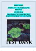 Test Bank for Karp’s Cell and Molecular Biology 9th Edition Karp (ALL  CHAPTERS COVERED) 100% VERIFIED BANK