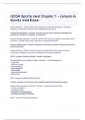 HOSA Sports med Chapter 1 - careers in Sports med Exam