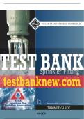 Test Bank For Sprinkler Fitting, Level 3 3rd Edition All Chapters - 9780133830798