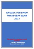 ENG2613 EXAM PORTFOLIO  OCTOBER/NOVEMBER 2023 DUE DATE 25 OCTOBER 2023