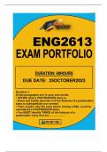 ENG2613 EXAM PORTFOLIO DUE 25 OCTOBER 2023