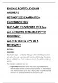 ENG2613 PORTFOLIO EXAM ANSWERS OCT/NOV 2023 (DUE DATE: 25 OCT 2023)