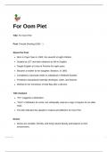 For Oom Piet - English Poetry Study Notes Grade 11