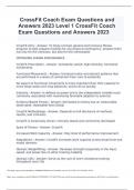 CrossFit Coach Exam Questions and Answers 2023 Level 1 CrossFit Coach Exam Questions and Answers 2023