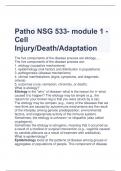 Patho NSG 533- module 1 - Cell  Injury/Death/Adaptation