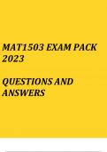 MAT1503 EXAM PACK