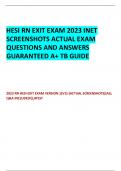  2023 RN HESI EXIT EXAM VERSION 1[V1]-[ACTUAL SCREENSHOTS][ALL Q&A INCLUDED!]LATEST