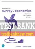 Test Bank For Survey of Economics: Principles, Applications, and Tools 8th Edition All Chapters - 9780135640364