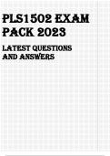 PLS1502 EXAM PACK