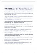 CMN 323 Exam Questions and Answers