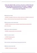 2023 NUR 242 MED SURG ACTUAL EXAM. LATEST EXAM WITH 180 REAL QUESTIONS AND 100% CORRECT ANSWERS W/RATIONALES|A+ GRADE |GALEN COLLEGE OF NURSING