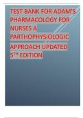 TEST BANK FOR ADAM’S PHARMACOLOGY FOR NURSES A PATHOPHYSIOLOGIC APPROACH,UPDATED 5TH EDITION.pdf