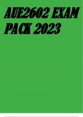 AUE2602 EXAM PACK 2023