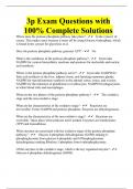 3p Exam Questions with 100% Complete Solutions