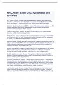 NFL Agent Exam 2023 Questions and Answers