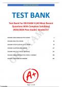 Test Bank For OB EXAM 4 (All Most Recent Questions With Complete Solutions) 2023/2024 Pass Guide| Graded A+