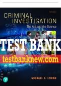 Test Bank For Criminal Investigation: The Art and the Science 9th Edition All Chapters - 9780137496204