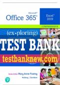 Test Bank For Exploring Microsoft Office Excel 2019 Comprehensive 1st Edition All Chapters - 9780136912026