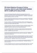 PN Adult Medical Surgical Online Practice 2023 B with NGN QUETSIONS WITH COMPLETE SOLUTION