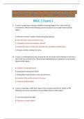 NUR 2356 MULTIDIMENSIONAL CARE I EXAM 1 QUESTION AND ANSWERS LATEST 2023-2024 MDC 1 Exam 1