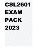 CSL2601 EXAM PACK 2023