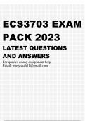 ECS3703 EXAM PACK