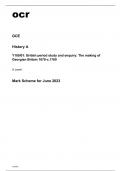 ocr A Level History A Y109-01 June2023 Mark Scheme.