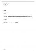 ocr A Level History A Y103-01 June2023 Mark Scheme.