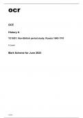 ocr A Level History A Y210-01 June2023 Mark Scheme.