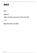 ocr A Level History A Y208-01 June2023 Mark Scheme.