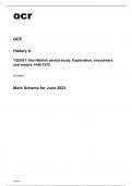 ocr A Level History A Y205-01 June2023 Mark Scheme.