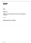 ocr A Level History A Y213-01 June2023 Mark Scheme.