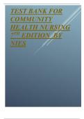 Test bank for community public health nursing 7th edition by Mary A. Nies Melanie Mcewen 2024 Latest Update.