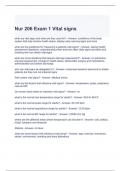 Nur 206 Exam 1 Vital signs Questions and Answers