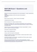 NUR 206 Exam 1 Questions and Answers